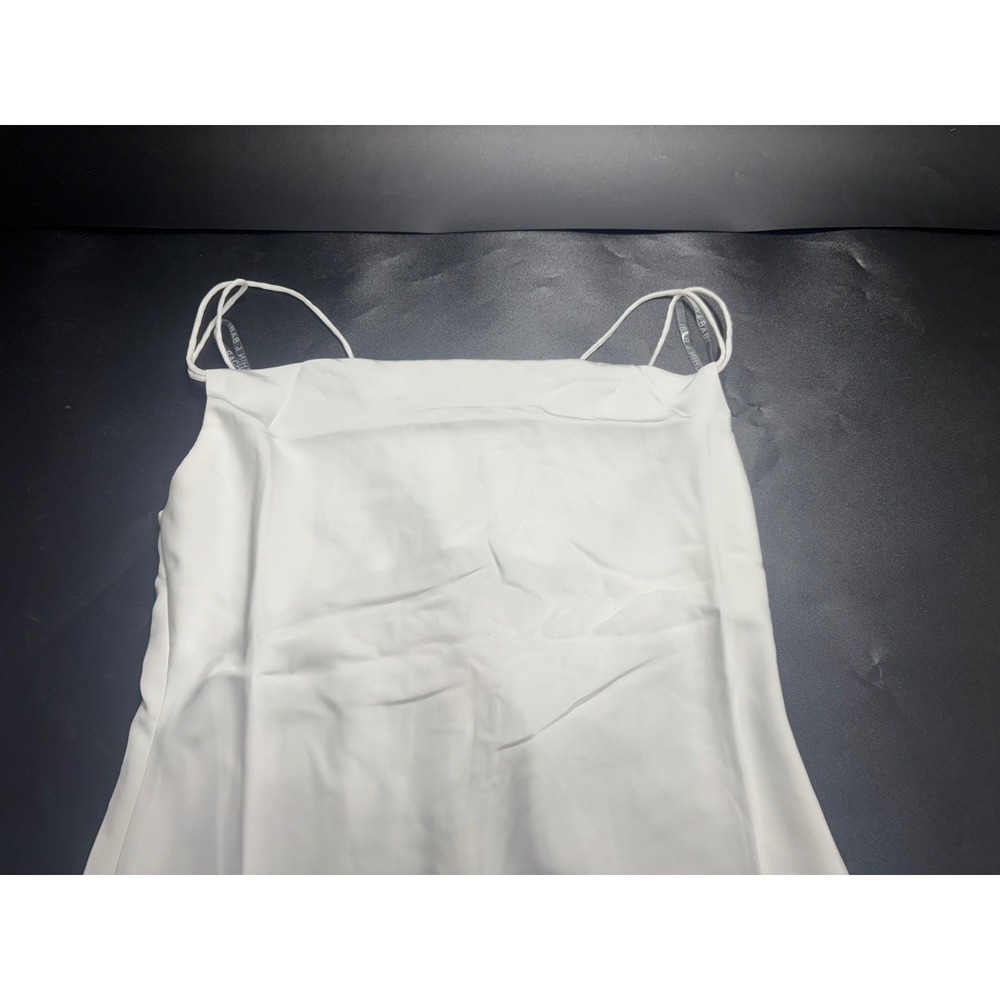 Sachin & Babi NEW Dylan Dress Cowl Neck Midi Slip Dress Ivory Button Slit Sz 4 - Picture 5 of 13